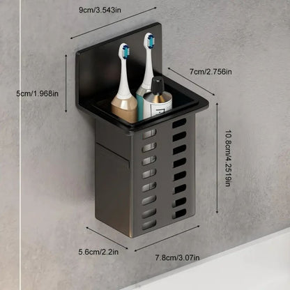 1pc Modern Wall-Mounted Bathroom Organizer