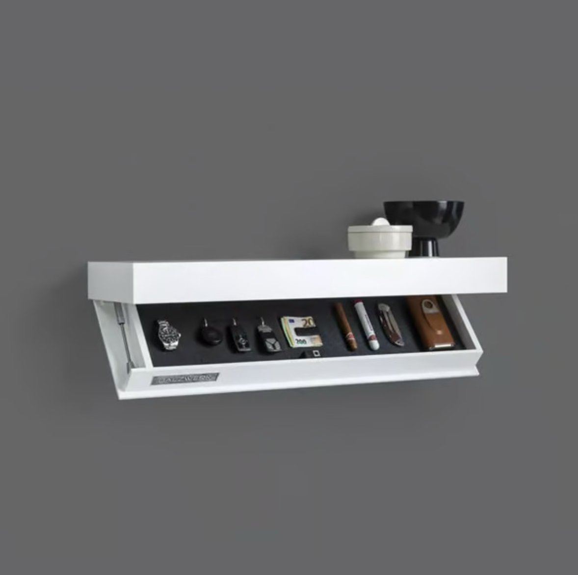 Modern Wall-Mounted Wine Cabinet Shelf